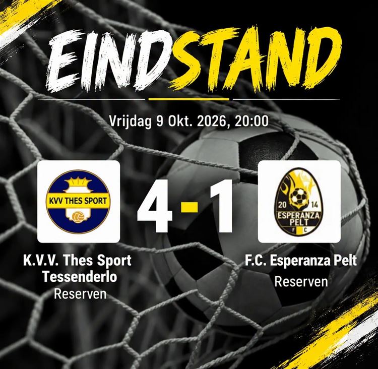 4-1 verlies bij leider Thes Sport